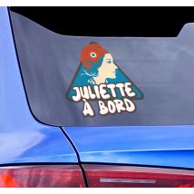 Autocollant voiture personnalisé motif Marianne à bord