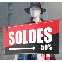 Vitrophanie stickers soldes vitrine