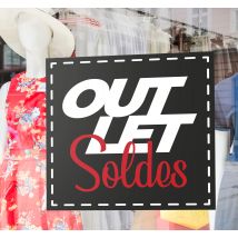 Vitrophanie vitrine outlet soldes