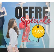 Vitrophanie vitrine stickers lettrage offre spéciale