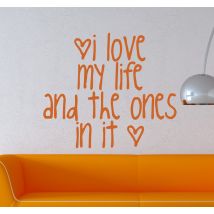 Sticker love my life ones in it amour