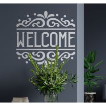 Autocollant Déco Maison Welcome style ancien