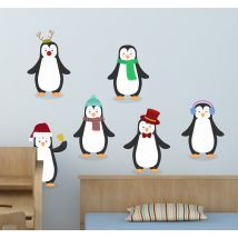 Sticker pingouins déguisés