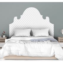 Autocollant Tête de Lit vintage modèle blanc matelassé