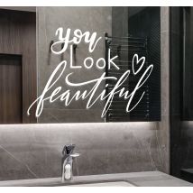 Sticker miroir You look beautiful