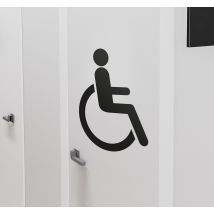 Sticker WC porte signe handicapé