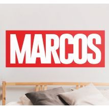 Autocollant Personnalisé avec Prénom design comics