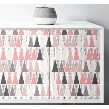 Autocollant Meuble design colorés avec triangles