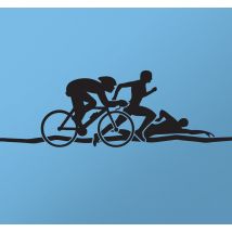 Sticker silhouette triathlon