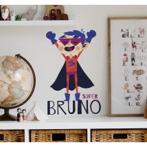 Sticker personnalisé Super-Enfant garçon