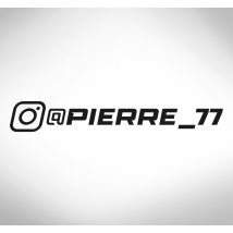 Sticker voiture personnalisé logo racing instagram