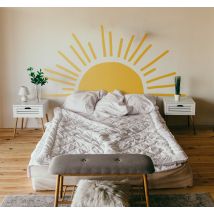 Sticker tête de lit soleil minimaliste