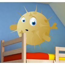 Sticker enfant animal poisson-globe