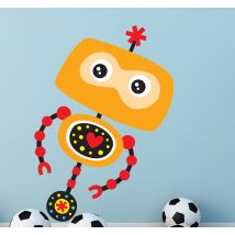 Sticker enfant robot jaune