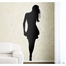 Sticker silhouette femme jupe