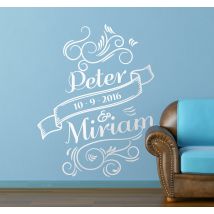 Sticker annonce de mariage