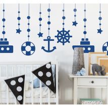Autocollant objets marins