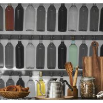 Autocollant mural collection de bouteilles