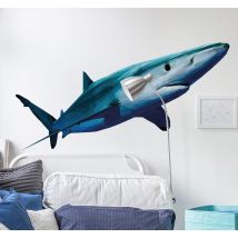 Sticker requin géométrique