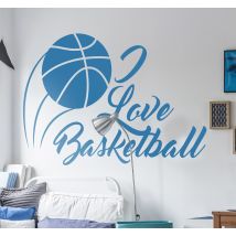 Sticker basket I love basketball