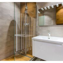 Sticker pour paroi de douche code-barres