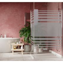Sticker paroi de douche salle de bain lignes horizontales