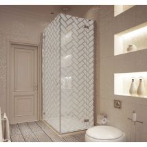 Sticker pour paroi de douche motif carrelage chevron