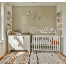 Sticker chambre enfant avec prénom style bohème