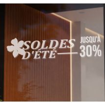 Sticker vitrine Soldes d'été