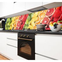 Autocollant crédence avec des motifs de fruits