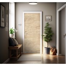 Sticker porte texture bois