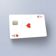 Sticker carte bancaire As de cœur