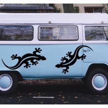 Sticker camping car silhouette de lézard