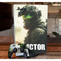 Sticker PS5 jeu de guerre personnalisé