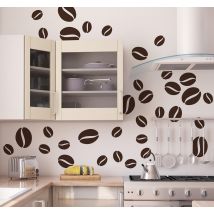 Sticker cuisine grains de café
