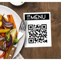 Autocollant décoration personnalisé QR code menu