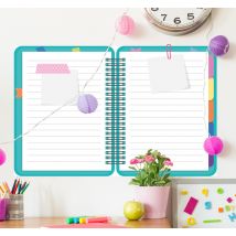 Tableau blanc adhésif cahier style ardoise