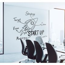 Sticker bureau start up fusée