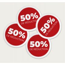 Sticker soldes réduction de 50%