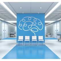 Autocollant médecine motif cerveau