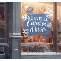 Sticker vitrine soldes nouvelle collection d'hiver