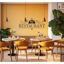 Sticker Restaurant avec couverts