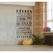 Sticker Texte règles pour la piste de danse
