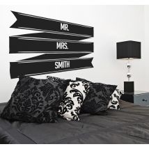 Sticker banderole Mr & Mrs