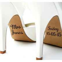 Sticker mariage prénoms et date