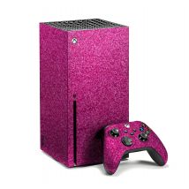 Sticker xbox paillettes magenta