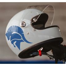 Autocollant moto casque spartiate