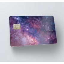 Sticker carte bancaire univers étoiles