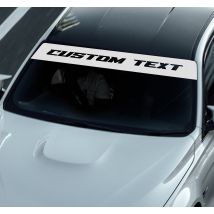 Sticker voiture personnalisé pare-soleil monochrome