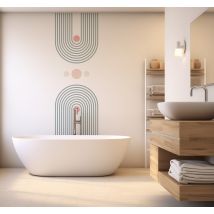 Sticker salle de bain arches minimalistes